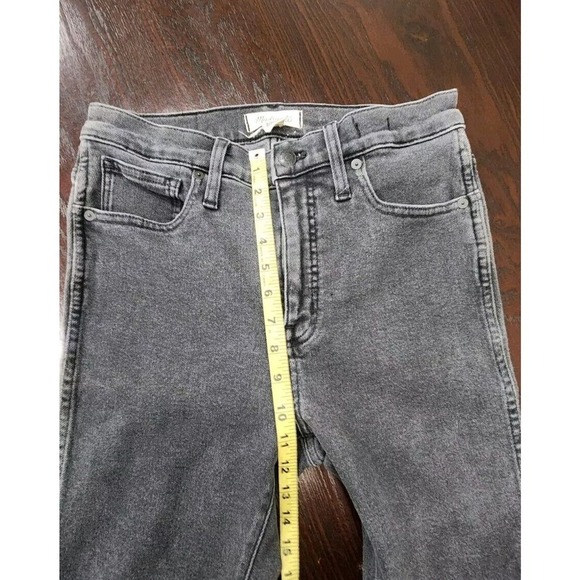 Madewell 10” High-Rise Skinny Jeans Women's Size 29 Black Denim - Picture 8 of 11